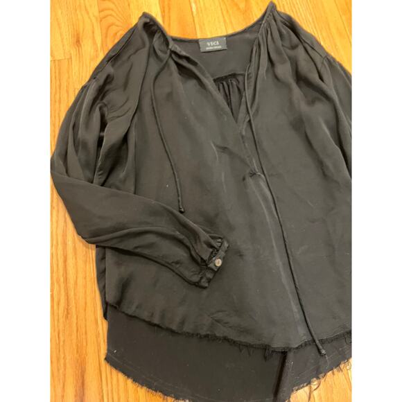 VICI xs peasant flowy blouse black - Picture 4 of 5
